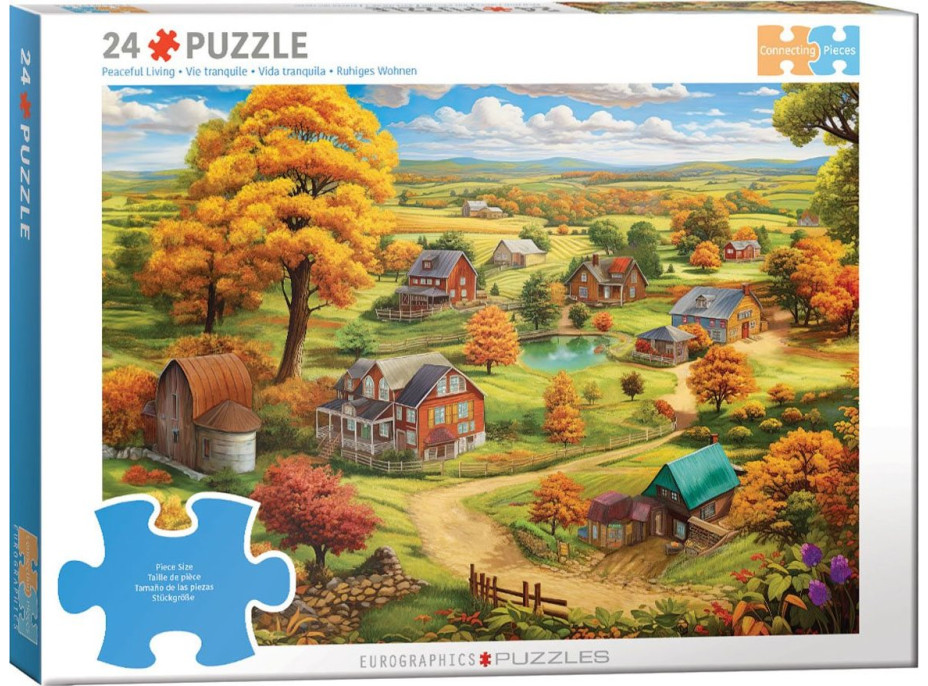 EUROGRAPHICS Puzzle Connecting Pieces: Pokojný život 24 dílků