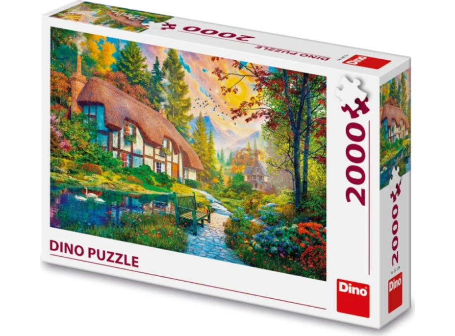 DINO Puzzle Domek u řeky 2000 dílků
