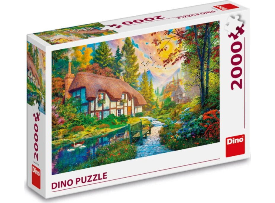 DINO Puzzle Domek u řeky 2000 dílků