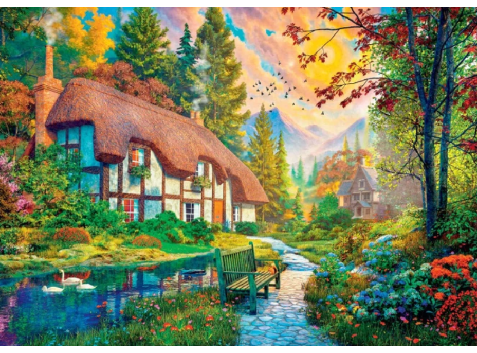 DINO Puzzle Domek u řeky 2000 dílků