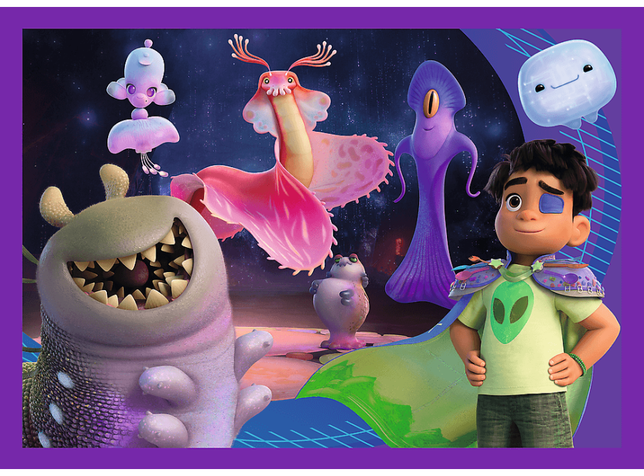 TREFL Puzzle Elio mimozemské mise 4v1 (35,48,54,70 dílků)