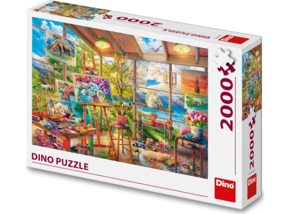DINO Puzzle Malířský ateliér 2000 dílků