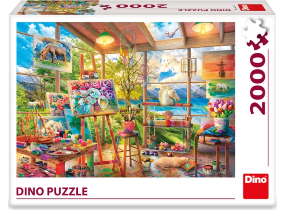 DINO Puzzle Malířský ateliér 2000 dílků