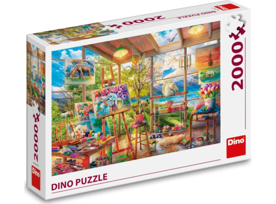 DINO Puzzle Malířský ateliér 2000 dílků