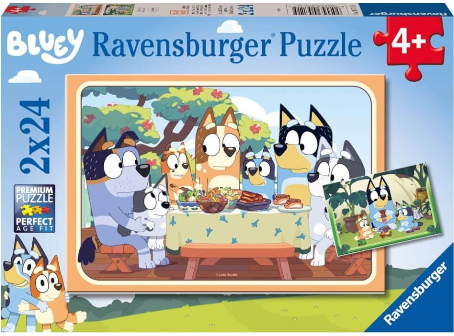 RAVENSBURGER Puzzle Bluey 2x24 dílků