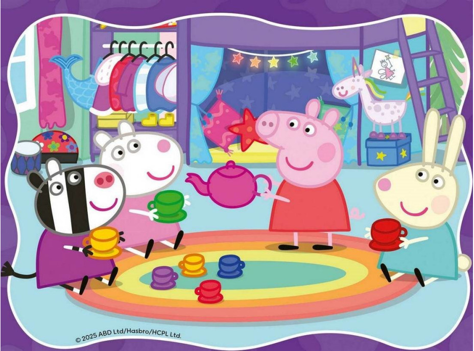 RAVENSBURGER Puzzle Prasátko Peppa 4v1 (12,16,20,24 dílků)