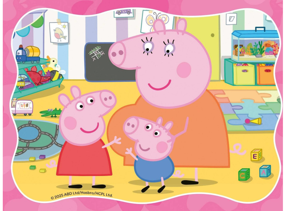 RAVENSBURGER Puzzle Prasátko Peppa 4v1 (12,16,20,24 dílků)