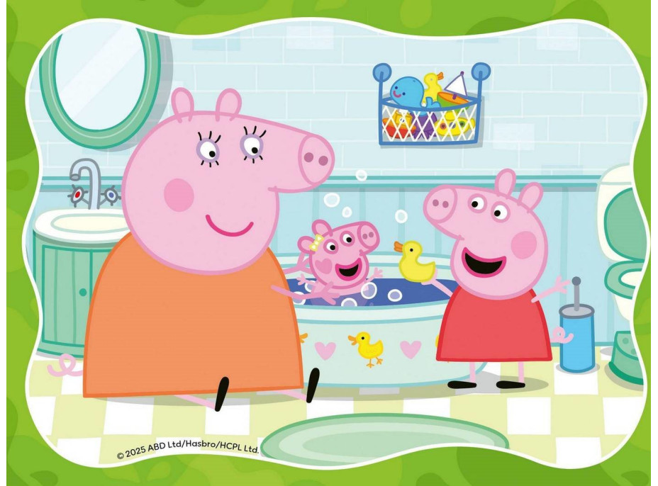 RAVENSBURGER Puzzle Prasátko Peppa 4v1 (12,16,20,24 dílků)