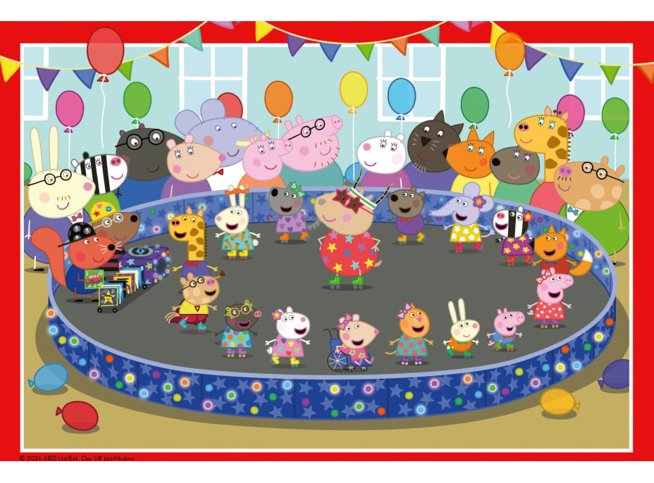 RAVENSBURGER Puzzle Prasátko Peppa na oslavě 2x24 dílků