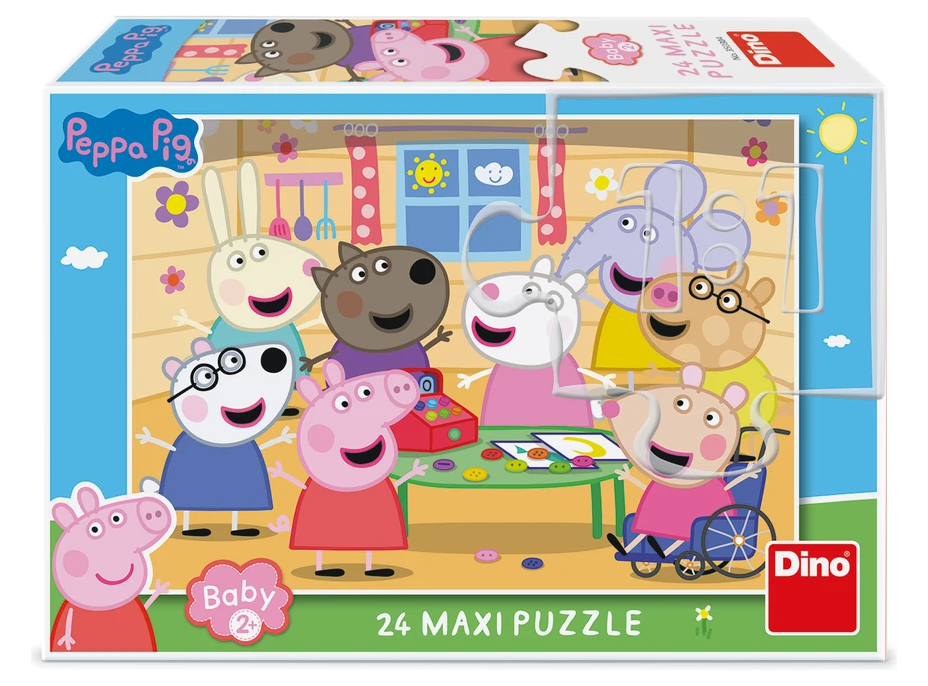 DINO Puzzle Prasátko Peppa: Obchod MAXI 24 dílků