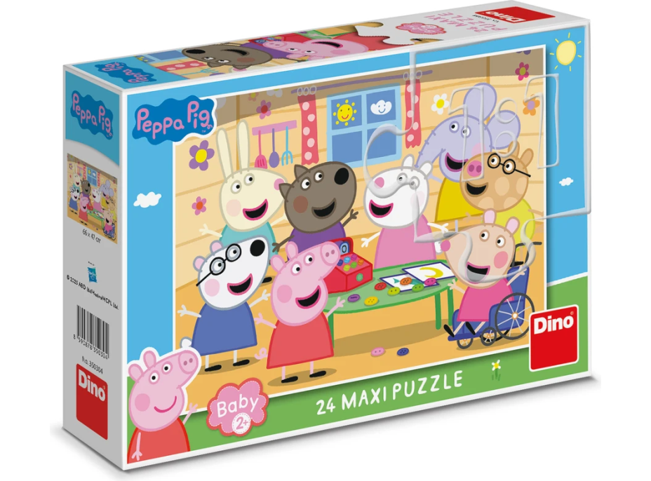 DINO Puzzle Prasátko Peppa: Obchod MAXI 24 dílků
