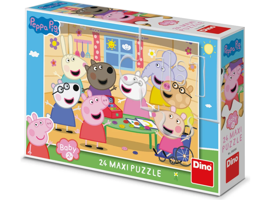 DINO Puzzle Prasátko Peppa: Obchod MAXI 24 dílků