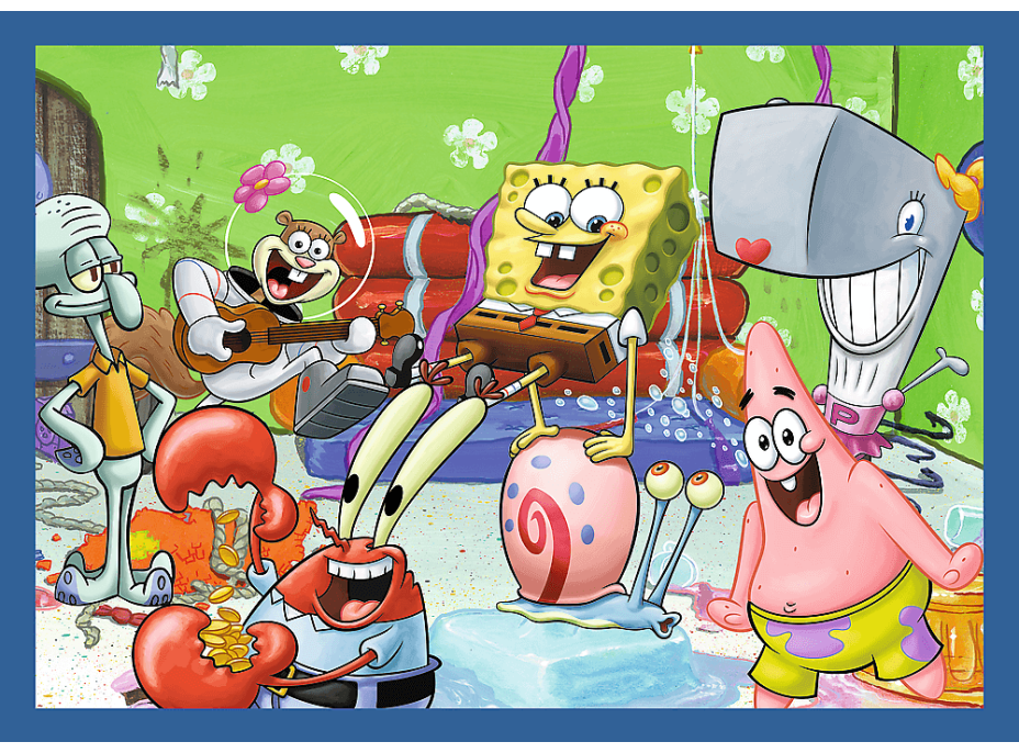 TREFL Puzzle SpongeBobův život 4v1 (35,48,54,70 dílků)