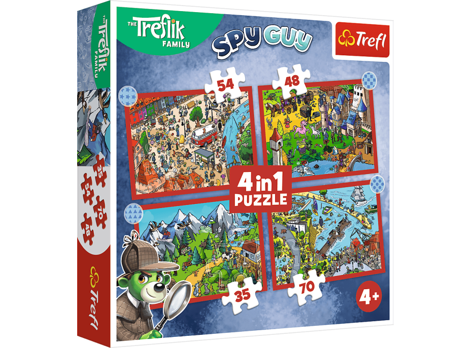 Puzzle Treflíci: Cesty Treflíků 4v1 (35,48,54,70 dílků)