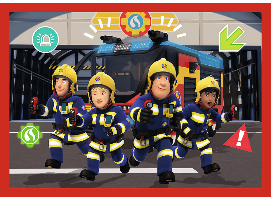 TREFL Puzzle Požárník Sam: Dobrodružství Požárníka Sama 4v1 (12,15,20,24 dílků)