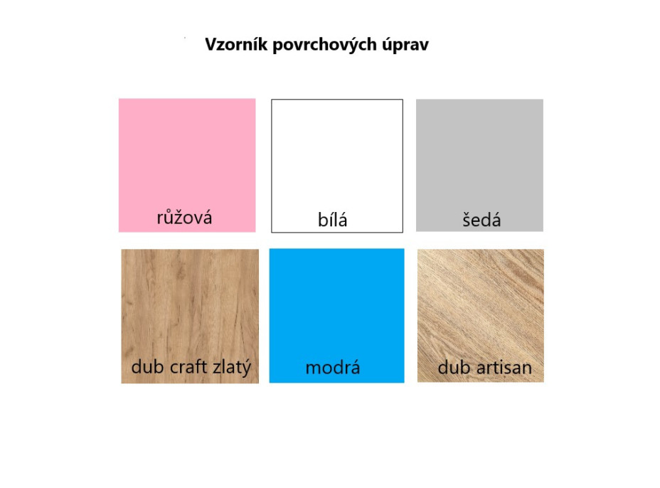 Dětský stolek se šuplíkem a dvěma židličkami - dub craft zlatý