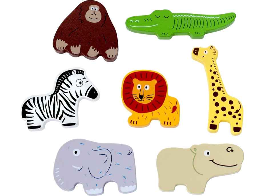 2Kids Toys Dřevěné puzzle Safari propojitelné