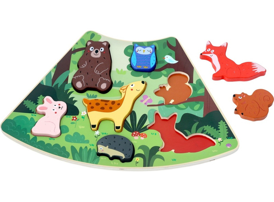 2Kids Toys Dřevěné puzzle Lesní zvířátka propojitelné