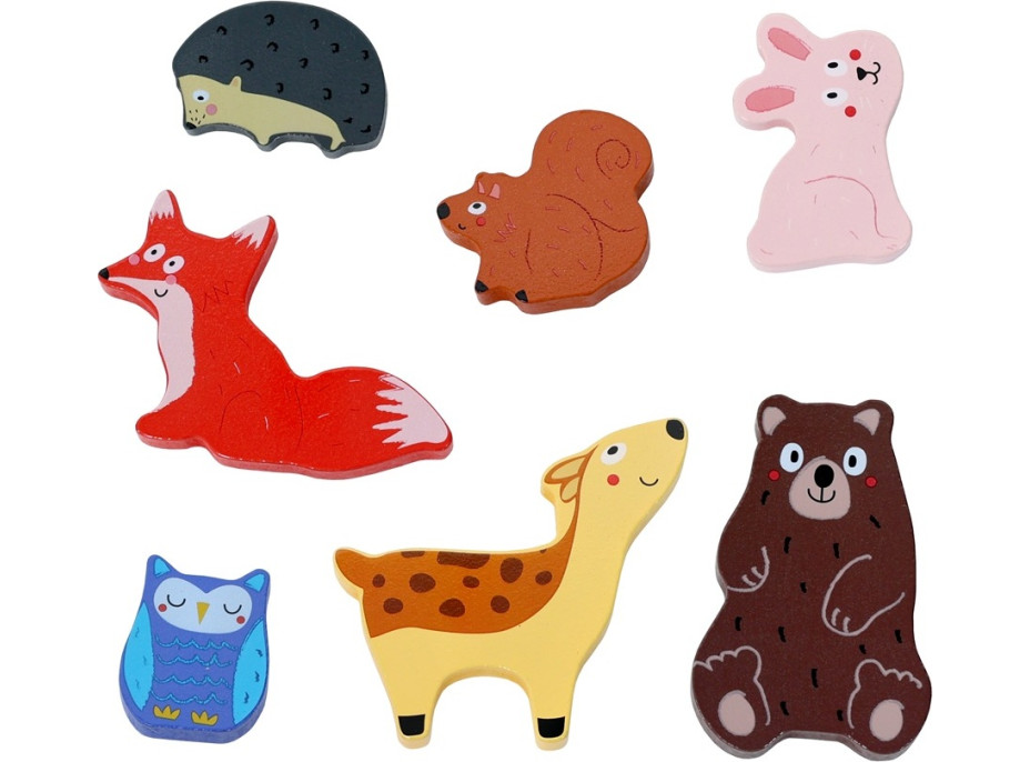 2Kids Toys Dřevěné puzzle Lesní zvířátka propojitelné