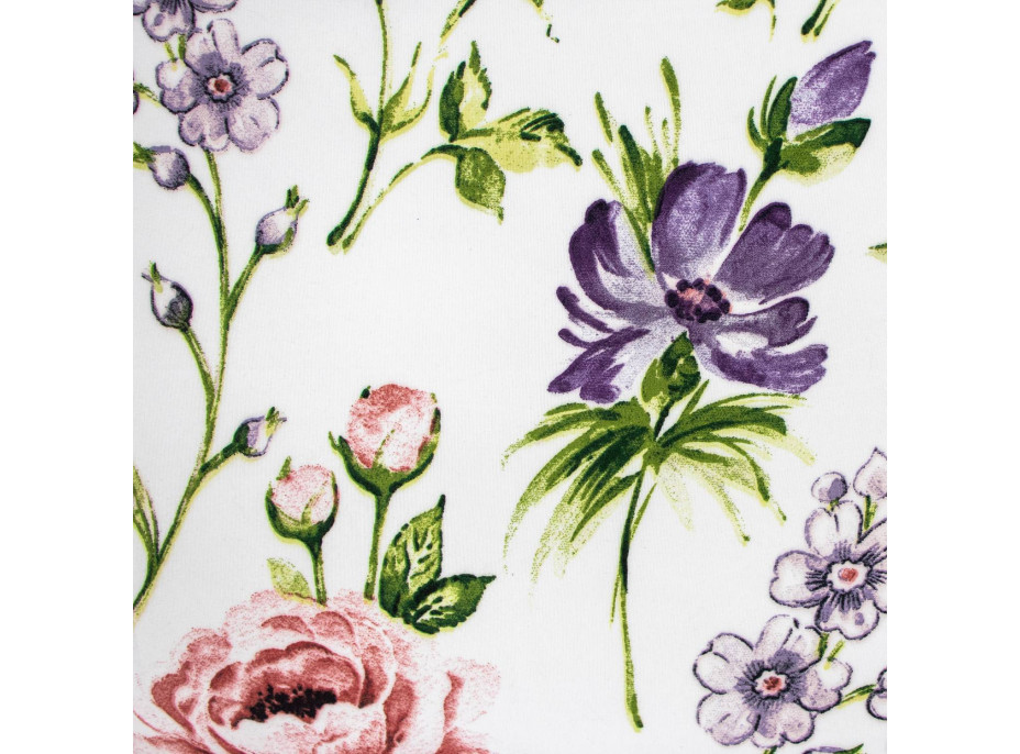 Ložní povlečení z mikrovlákna FLOWER DREAM - 160x200 cm - bílé/růžové