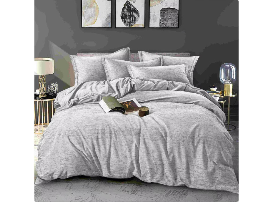 Ložní povlečení z mikrovlákna JERSEY STYLE - 160x200 cm - šedé