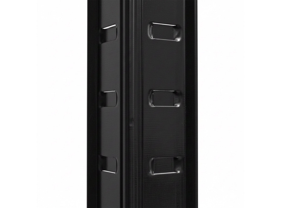 Policový regál - 5 polic - 205x120x45 cm - černý