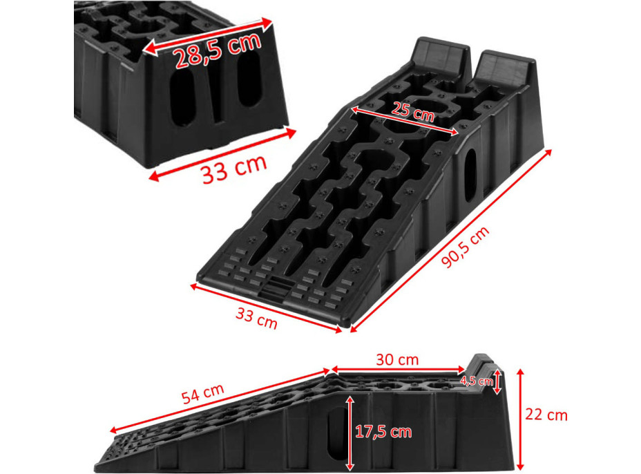 Nájezdová rampa FIXIT - sada 2 kusů - do 5 tun