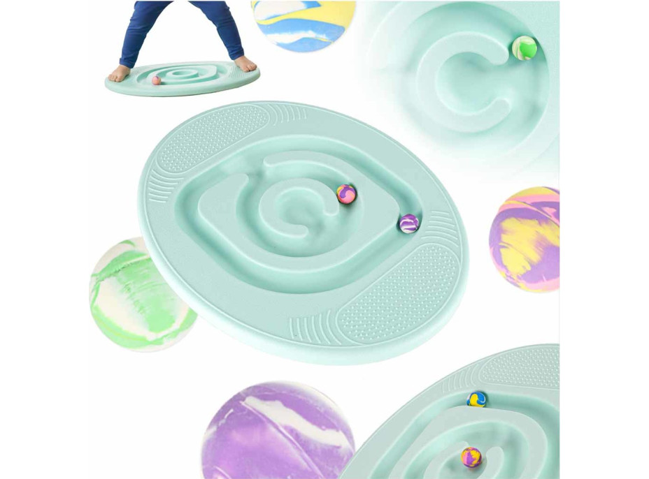Balanční deska s kuličkovým labyrintem - mátová