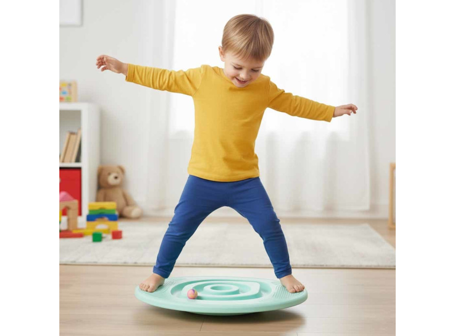 Balanční deska s kuličkovým labyrintem - mátová