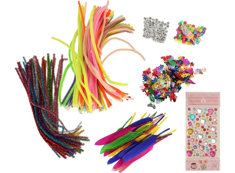 Kreativní výtvarná sada pro dětské ruční práce - 1200 prvků