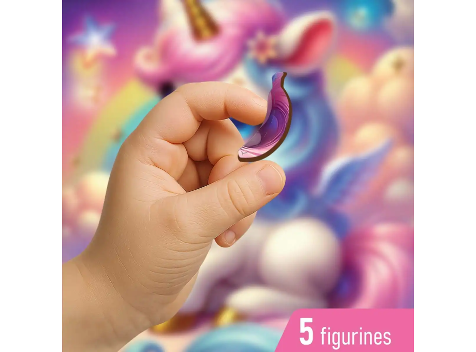 WOODEN CITY Dřevěné puzzle Kouzelné sny o jednorožcích 20 dílků