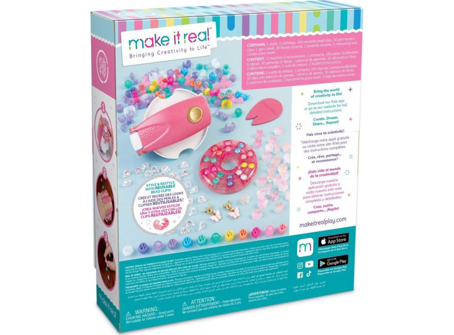 MAKE IT REAL Korálky do vlasů s aplikátorem