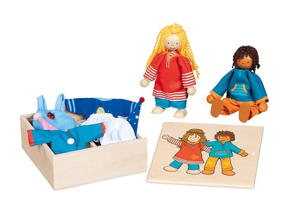 GOKI Panenky Fynja & Fabio s oblečením