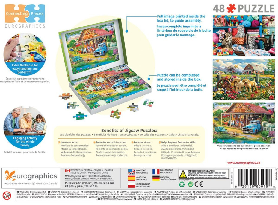 EUROGRAPHICS Puzzle Connecting Pieces: Vesnický obchůdek 48 dílků