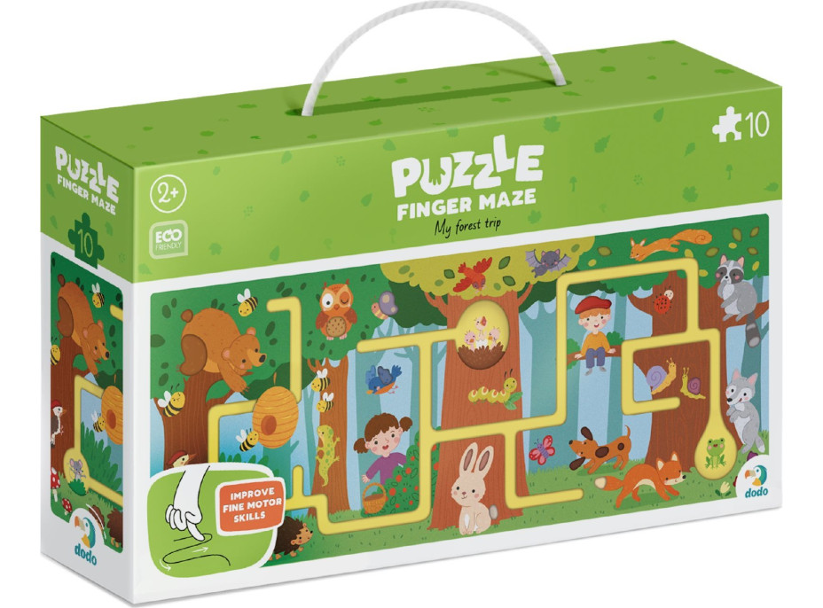 DODO Puzzle Labyrint: Cesta lesem 10 dílků