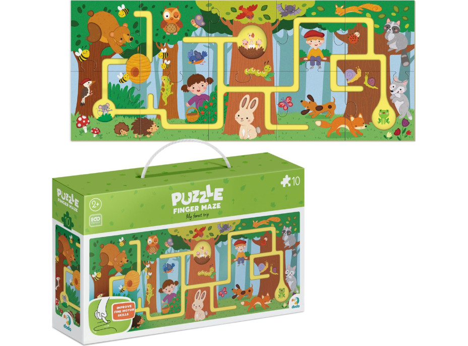 DODO Puzzle Labyrint: Cesta lesem 10 dílků