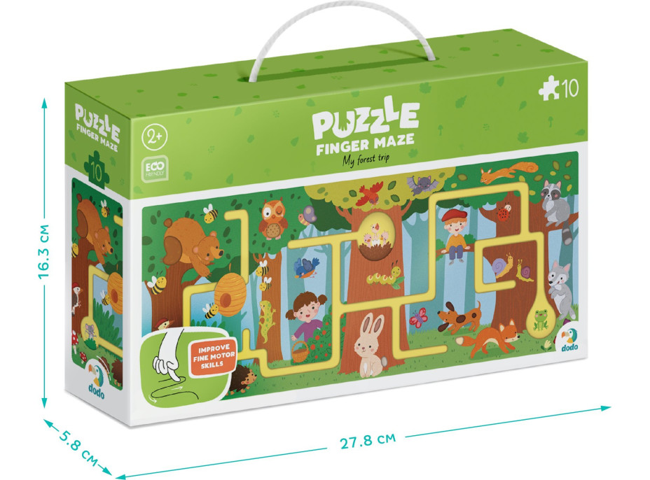 DODO Puzzle Labyrint: Cesta lesem 10 dílků