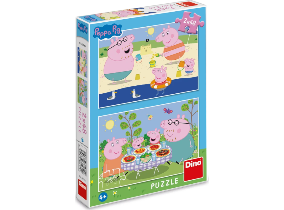 DINO Puzzle Peppa Pig: Na dovolené 2x48 dílků