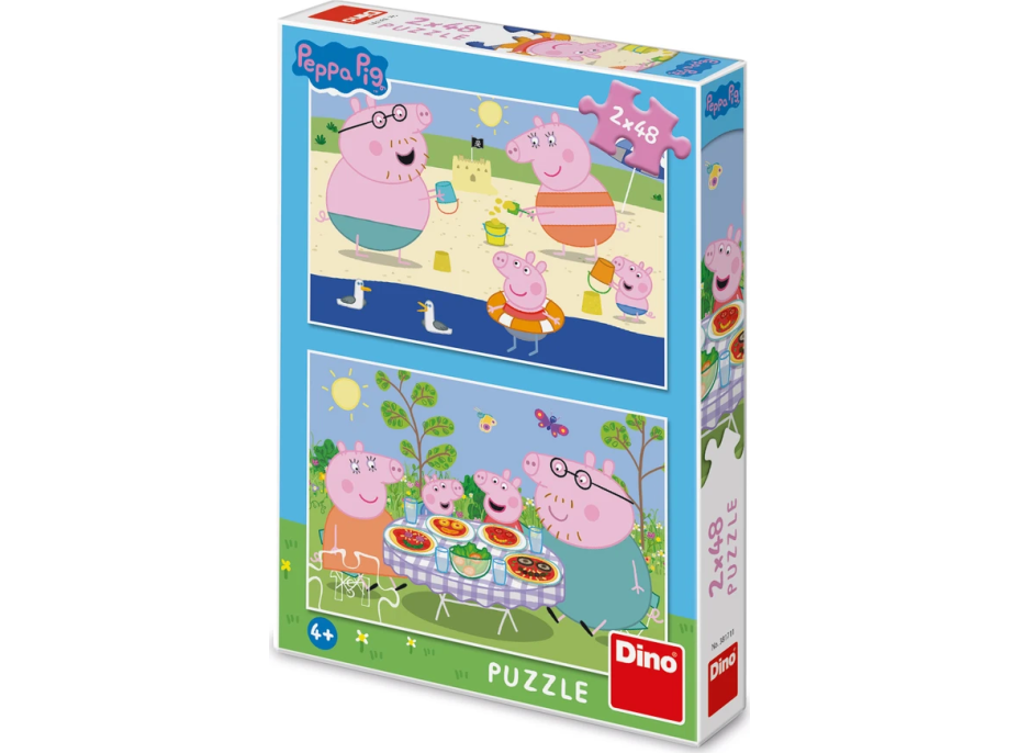 DINO Puzzle Peppa Pig: Na dovolené 2x48 dílků