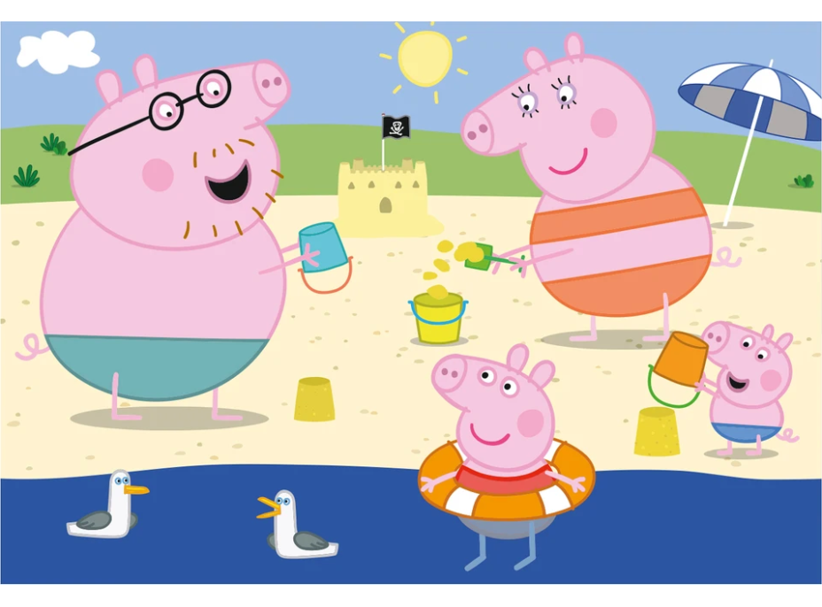 DINO Puzzle Peppa Pig: Na dovolené 2x48 dílků