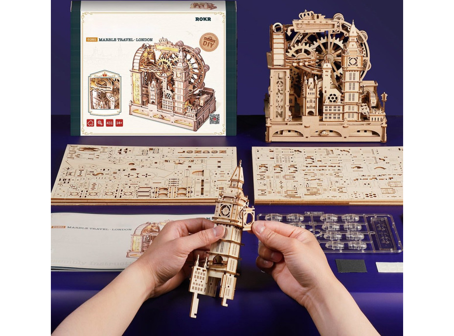 ROBOTIME Rokr 3D dřevěné puzzle Londýn 431 dílků