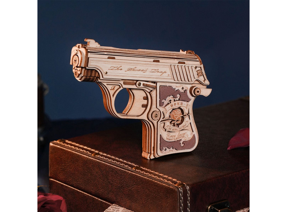 ROBOTIME Rokr 3D dřevěné puzzle Mini pistole 113 dílků