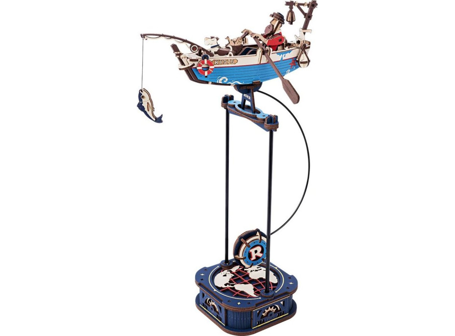 ROBOTIME Rokr 3D dřevěné puzzle Rybářská loď s kyvadlem 161 dílků