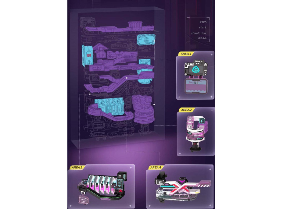 ROBOTIME Rokr 3D puzzle s dráhou: Město budoucnosti 140 dílků