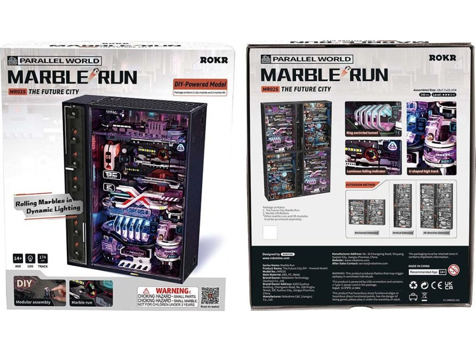 ROBOTIME Rokr 3D puzzle s dráhou: Město budoucnosti 140 dílků