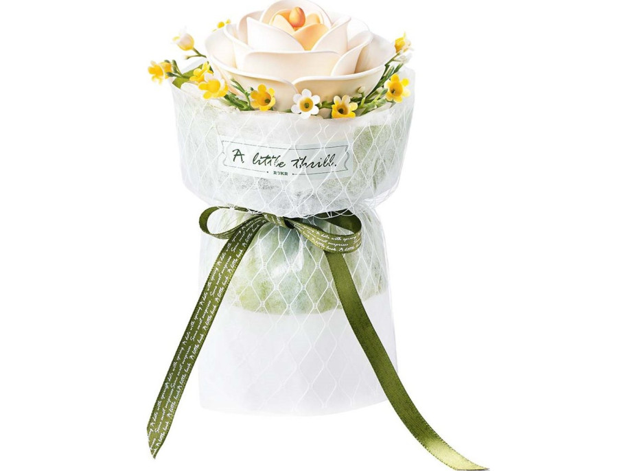 ROBOTIME Rokr Floral Art: 3D puzzle Bílá kamélie 63 dílků