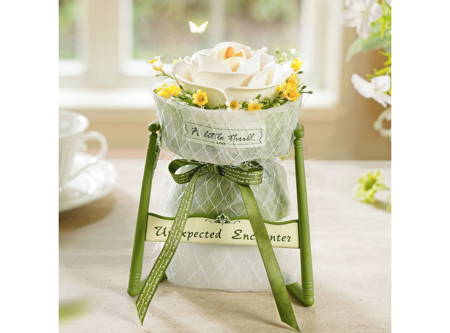 ROBOTIME Rokr Floral Art: 3D puzzle Bílá kamélie 63 dílků