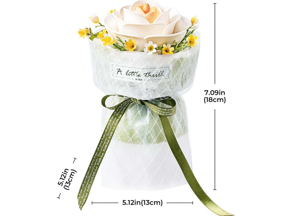 ROBOTIME Rokr Floral Art: 3D puzzle Bílá kamélie 63 dílků