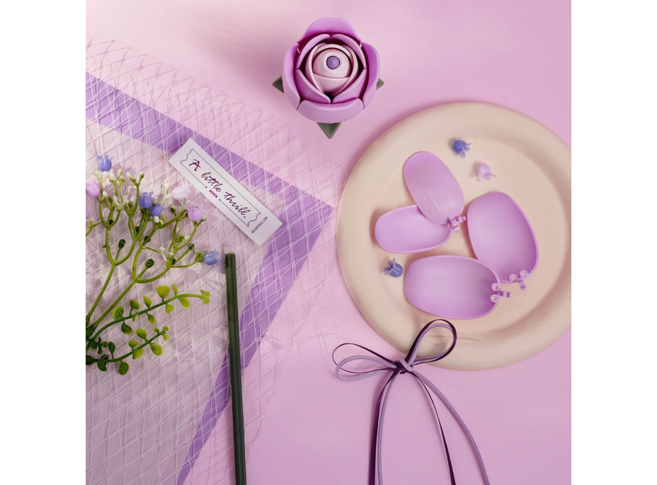 ROBOTIME Rokr Floral Art: 3D puzzle Fialová růže 54 dílků