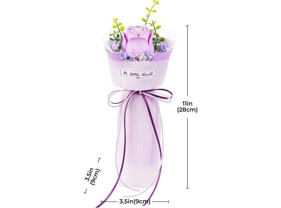 ROBOTIME Rokr Floral Art: 3D puzzle Fialová růže 54 dílků